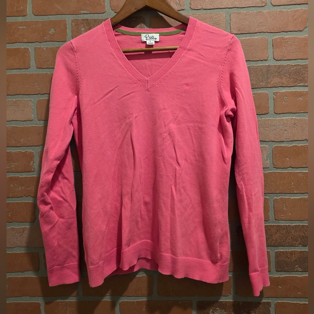 Lilly Pulitzer‎ Pink V-Neck Sweater Small